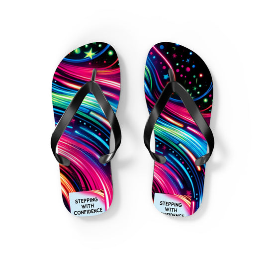 Colorful Flip Flops - 'Stepping with Confidence' Beach Sandals for Summer Fun