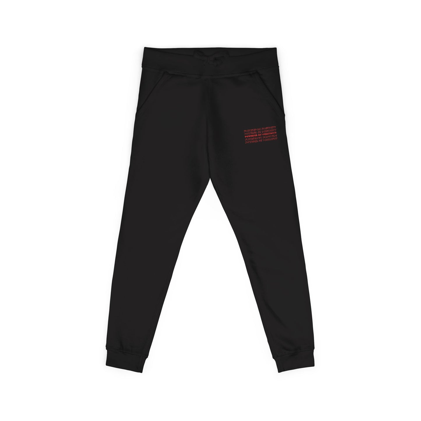 "Powered by Positivity" Cozy Embroidered Unisex Fleece Sweatpants, Comfortable Loungewear, Casual Streetwear, Perfect Gift for Any Occasion, Relaxing At Home