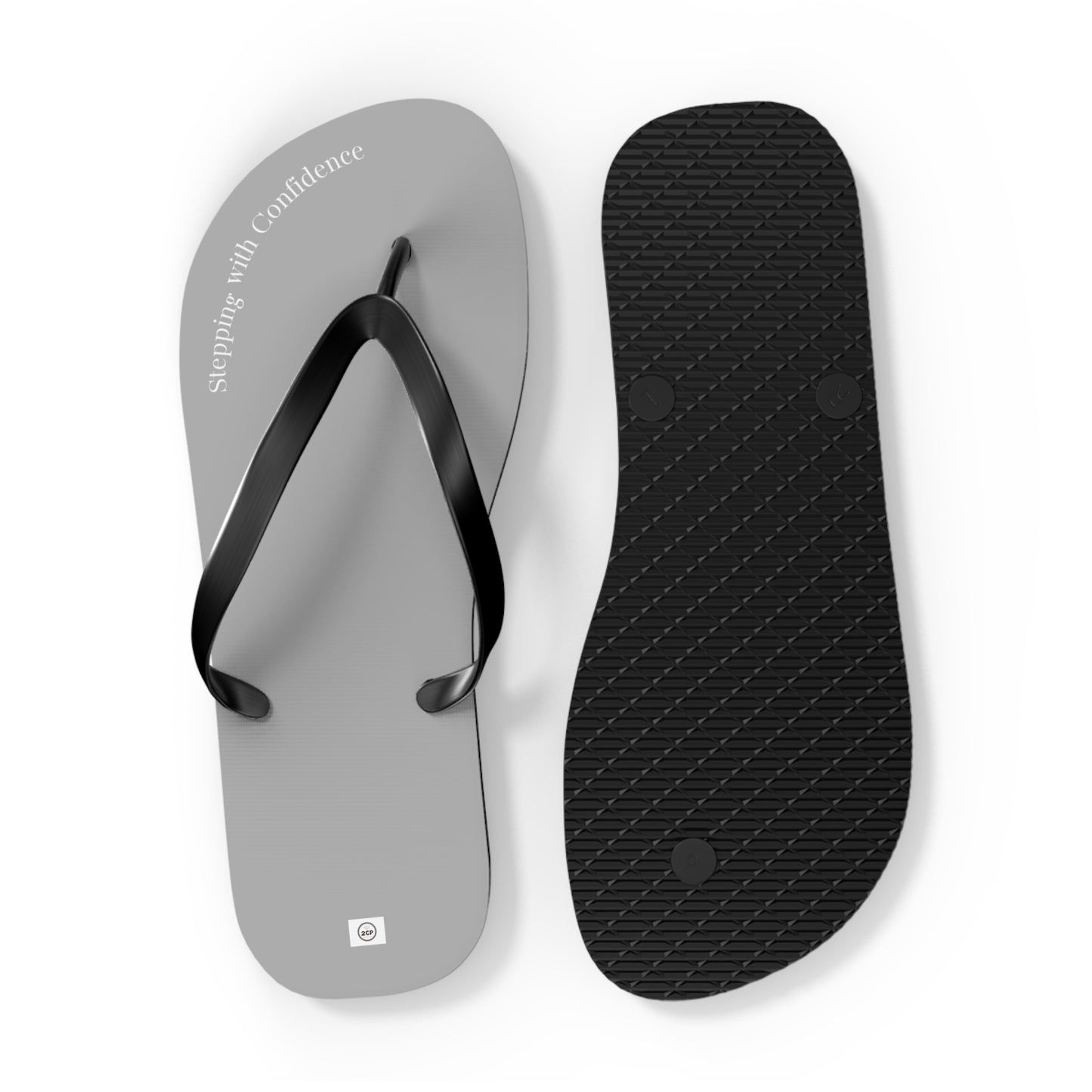 Stepping With Confidence-LIght Grey Flip Flops