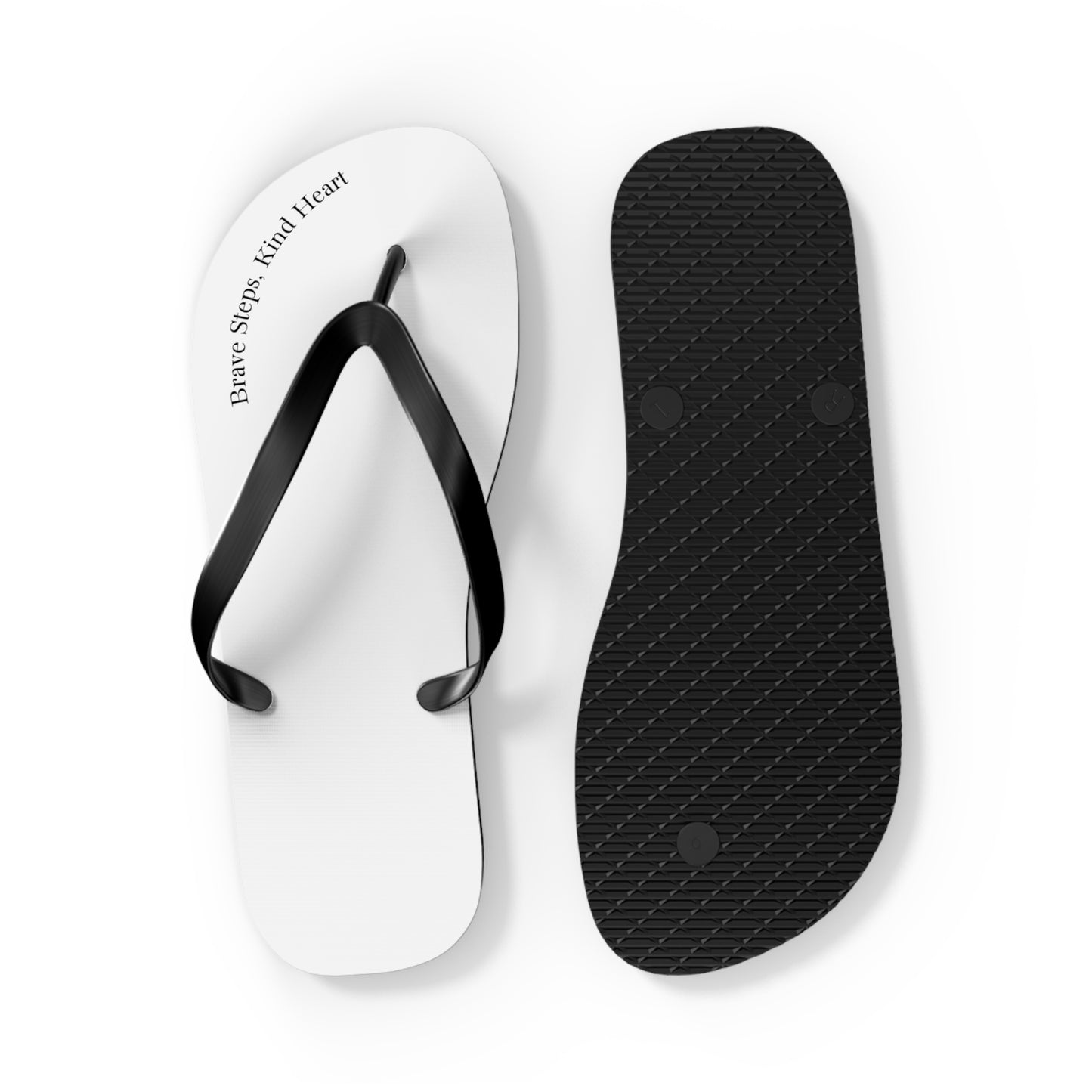Brave Steps, Kind Heart, Flip Flops for Relaxation, Beach Days, Summer Fun, Perfect Gift, Casual Comfort