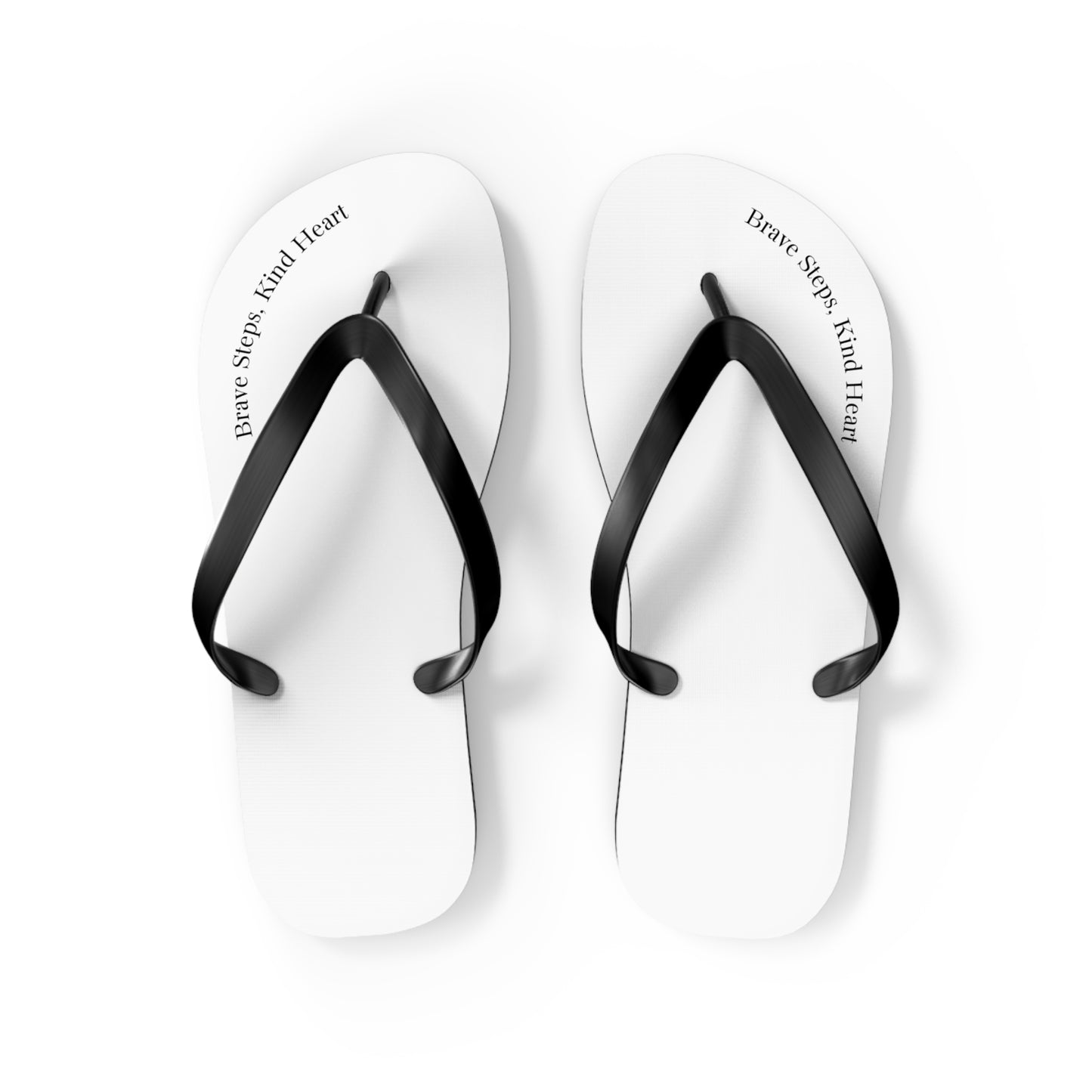 Brave Steps, Kind Heart, Flip Flops for Relaxation, Beach Days, Summer Fun, Perfect Gift, Casual Comfort