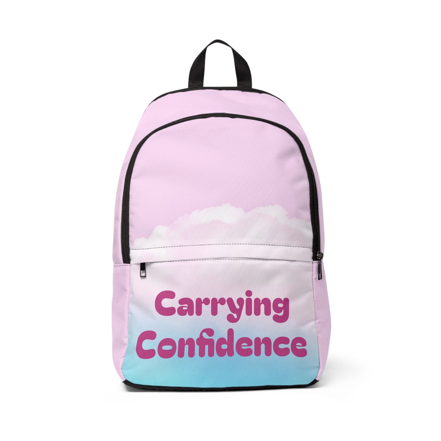 Carrying Confidence Cloud Backpack, Motivational Bag, Unisex School Backpack, Casual Everyday Use, Great for Gifting
