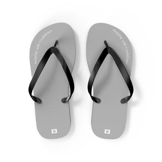 Stepping With Confidence-LIght Grey Flip Flops