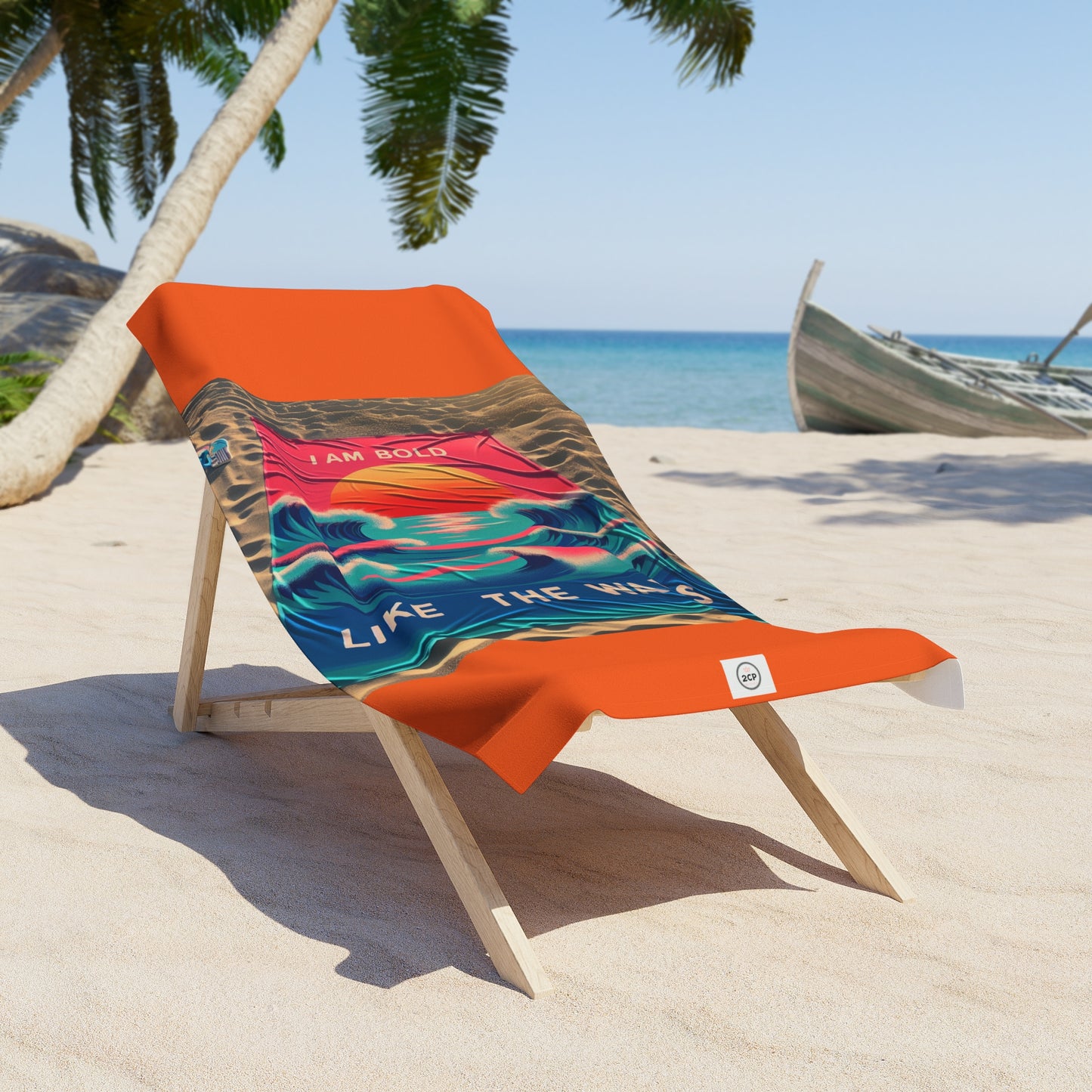 Bold Beach Towel - "I Am Bold Like The Waves" - Vibrant Summer Essentials