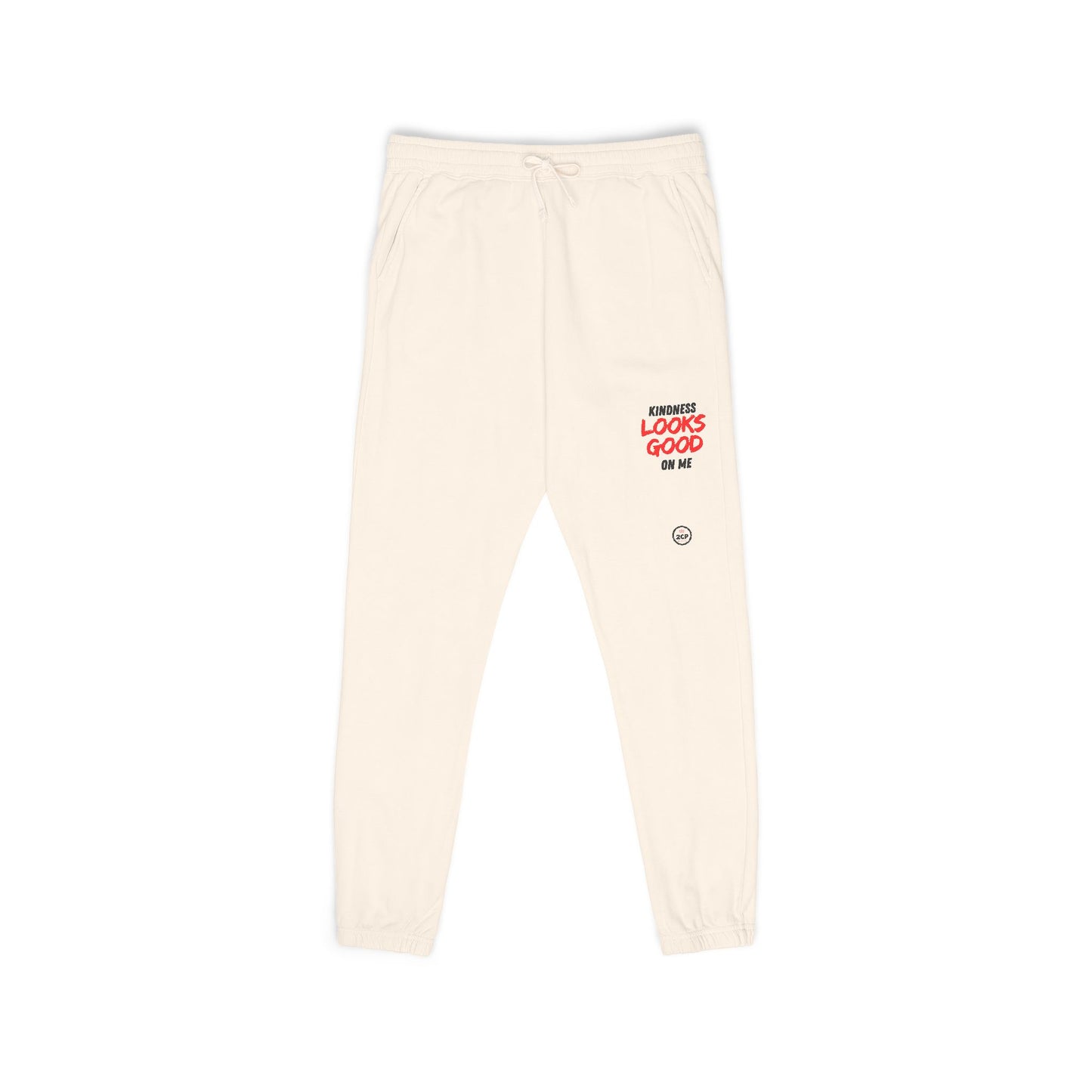 "Kindness Looks Good On Me" Cozy Vintage Fleece Sweatpants - Perfect for Lounging, Fitness, Home, Gifting, Unisex Style