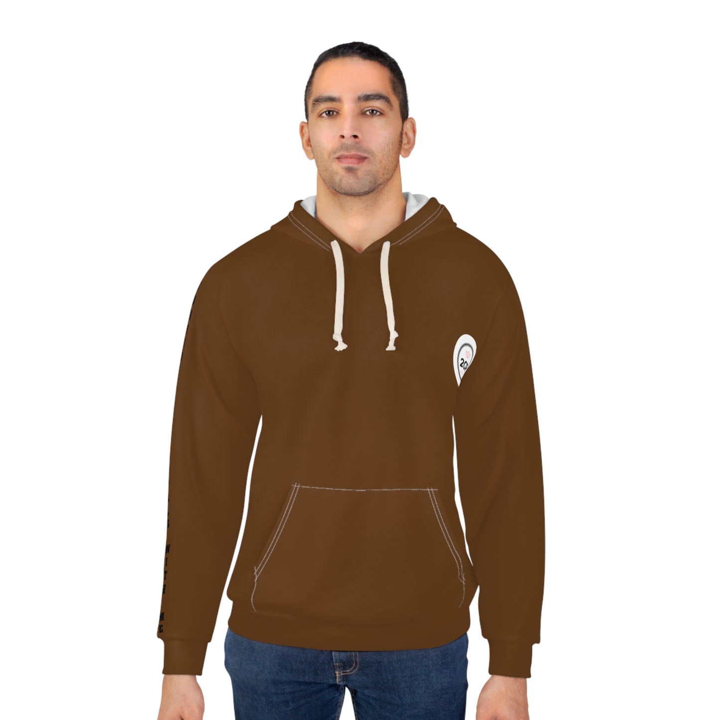 Confidence Travels With Me — White Pullover Graphic Hoodie