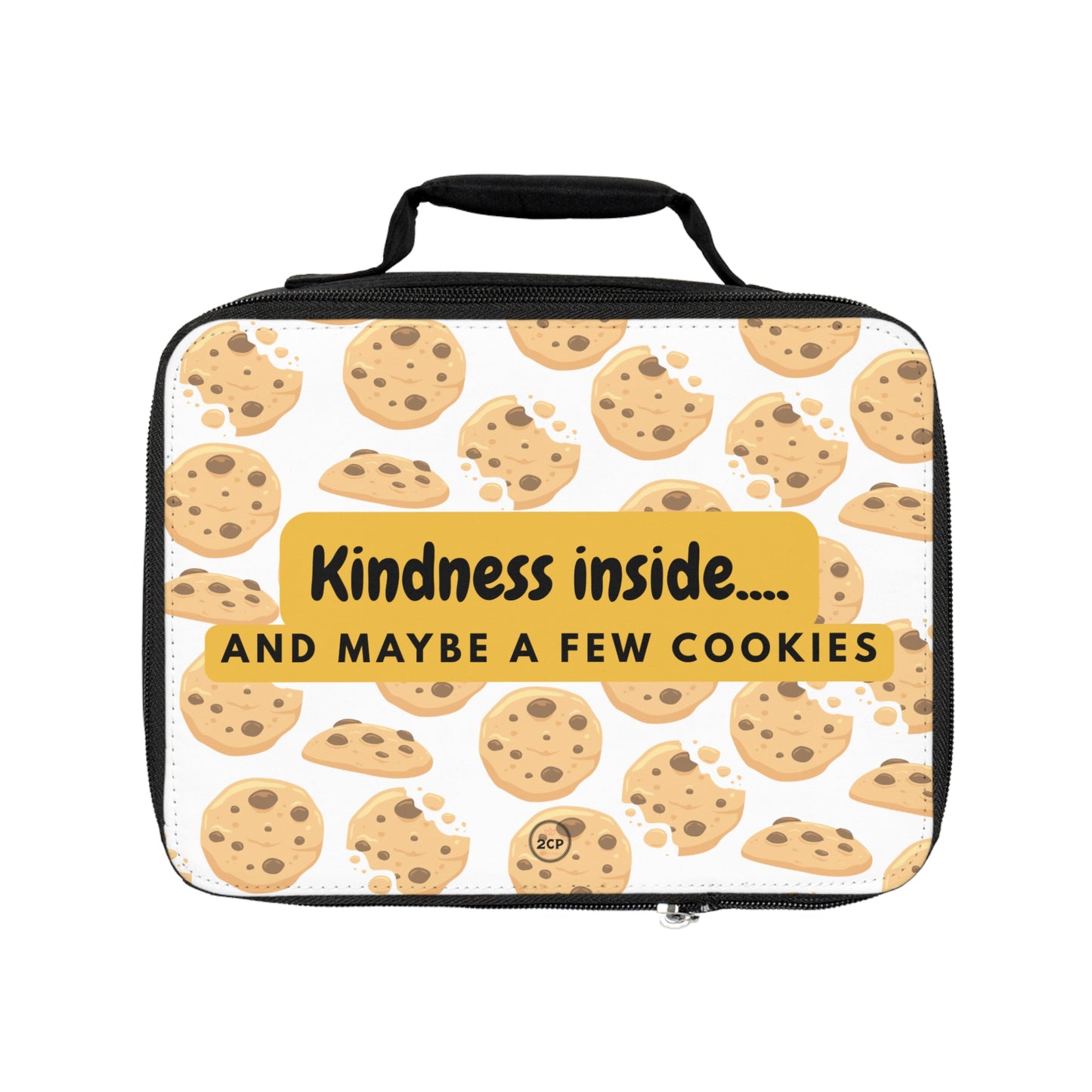 "Kindness inside...and maybe a few cookies" Cookie-Themed Lunch Bag with Kindness Quote for Kids, Cute Lunchbox, School Bag, Gift for Students, Eco-Friendly Snack Carrier