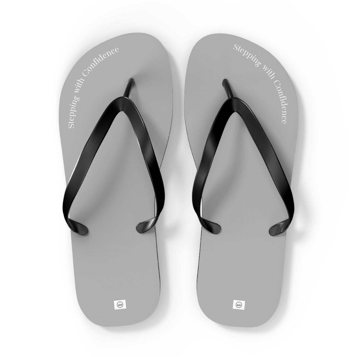 Stepping With Confidence-LIght Grey Flip Flops