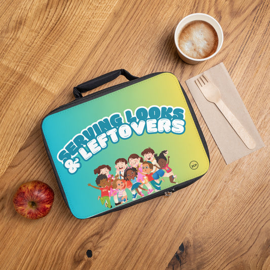 "Serving looks & leftovers" Playful Kids' Lunch Bag - Serving Looks & Leftovers, School Snack Bag, Fun Lunch Tote, Reusable Insulated Cooler, Perfect for Back to School