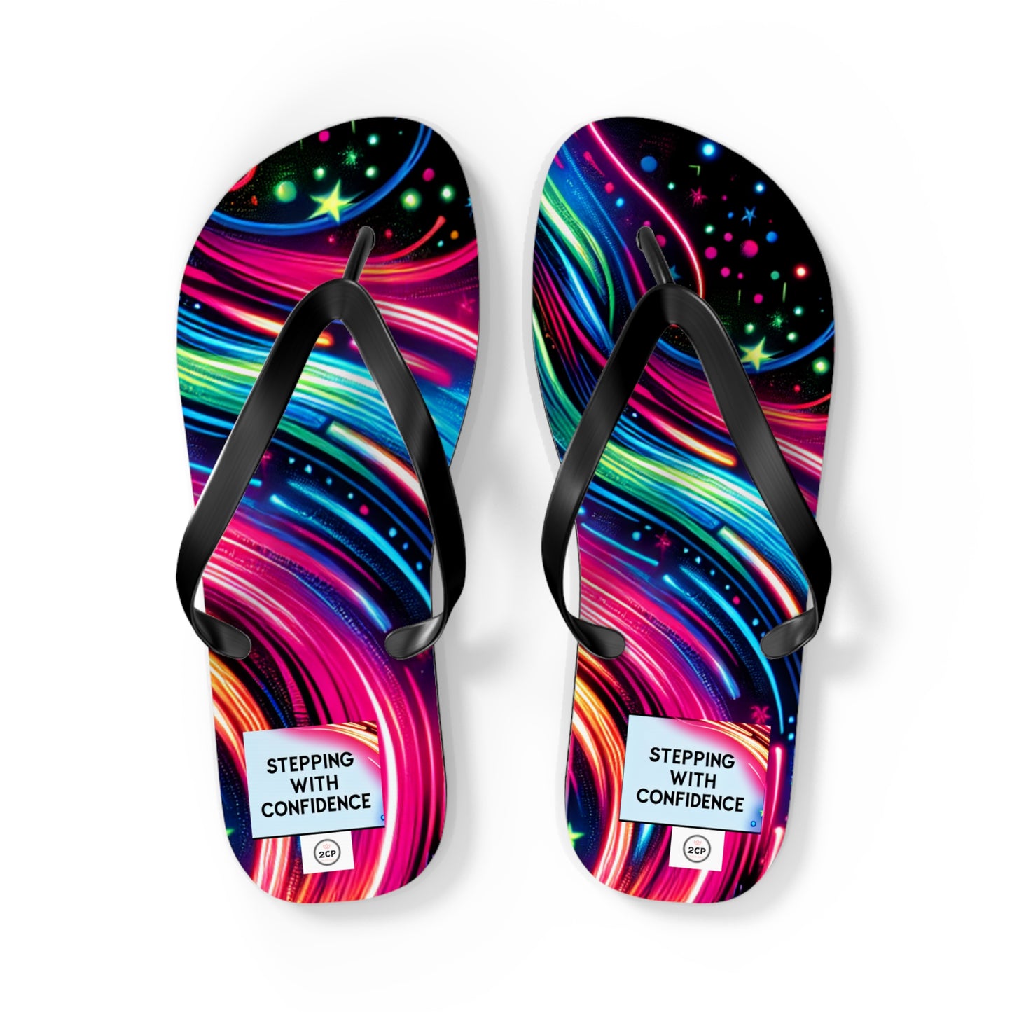 Colorful Flip Flops - 'Stepping with Confidence' Beach Sandals for Summer Fun