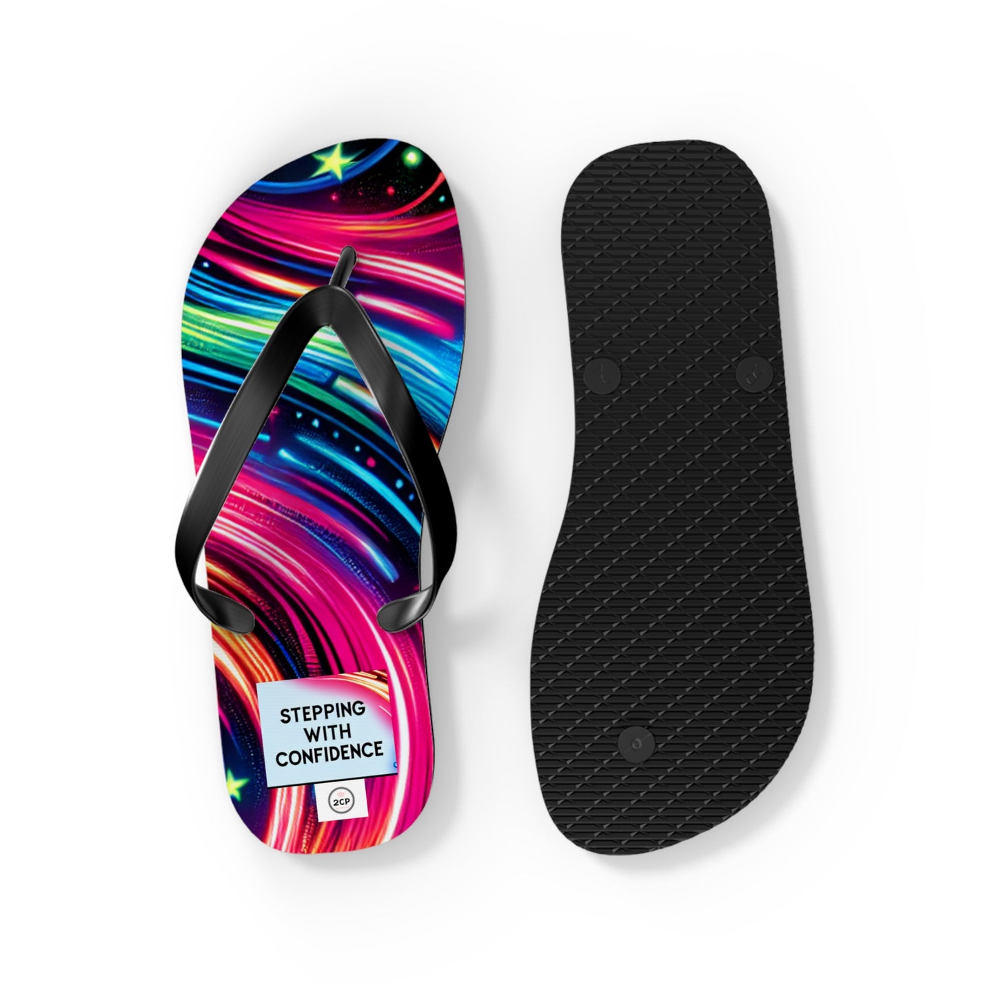 Colorful Flip Flops - 'Stepping with Confidence' Beach Sandals for Summer Fun