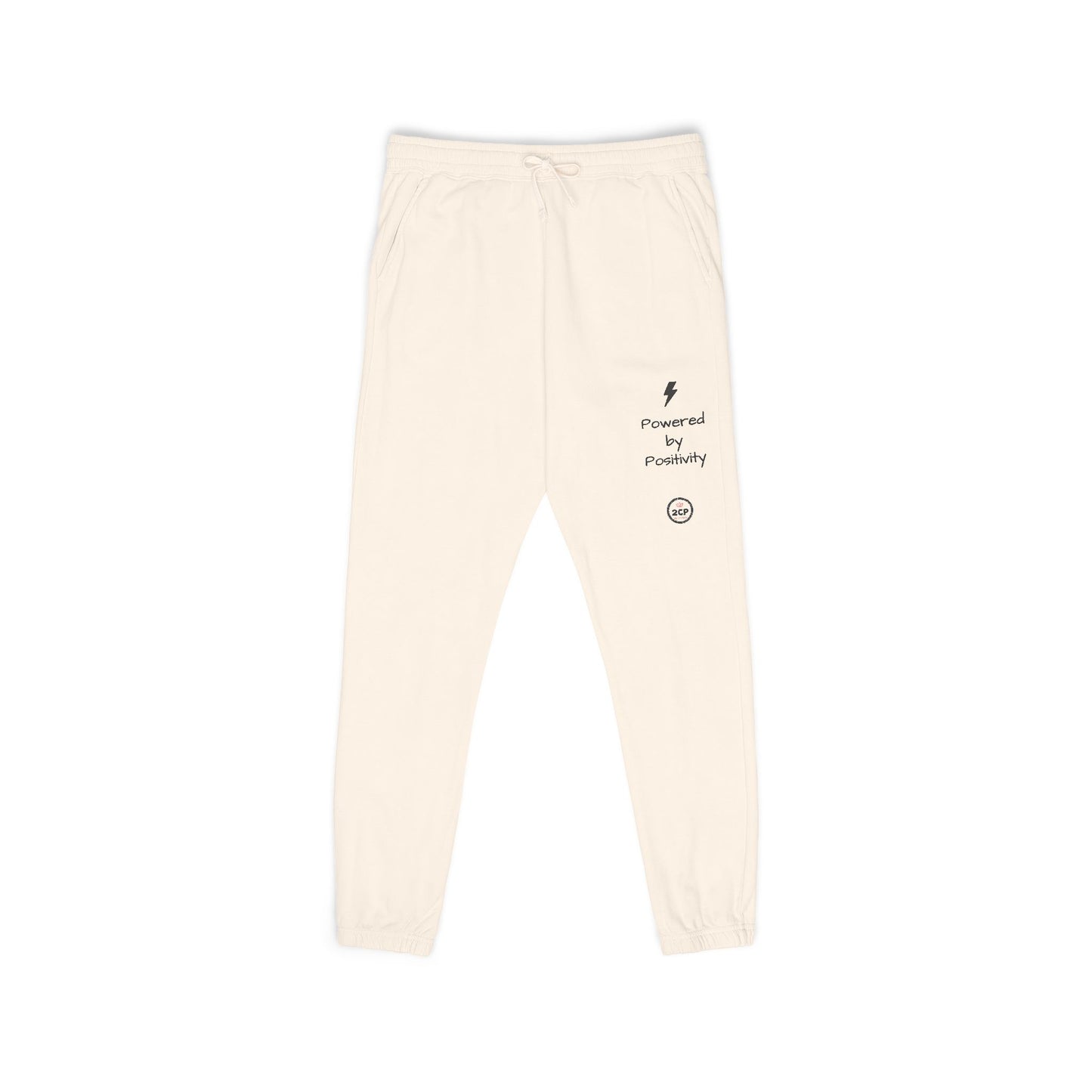 "Powered by Positivity" Cozy Unisex Sweatpants for Relaxing, Perfect for Chilling, Gift for Friends, Lounge Wear, Everyday Comfort