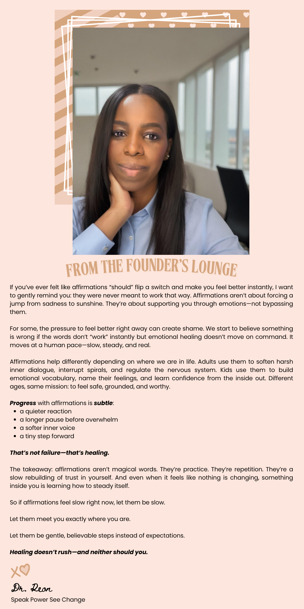 From the Founder’s Lounge: The Truth About Affirmations