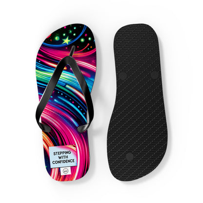 Colorful Flip Flops - 'Stepping with Confidence' Beach Sandals for Summer Fun