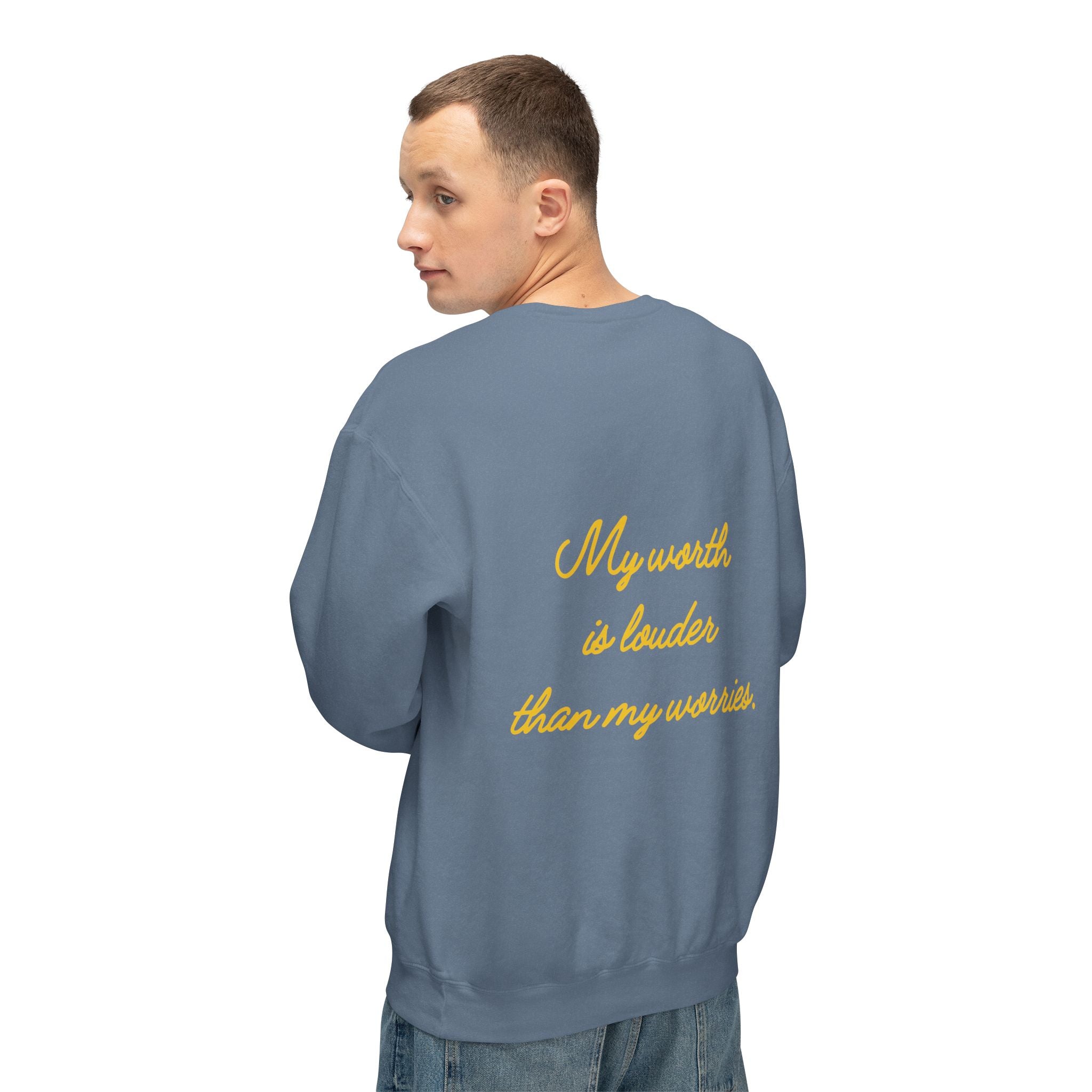 My Worth Is Louder Than My Worries Affirmation Crewneck Sweatshirt