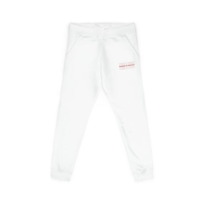 "Powered by Positivity" Cozy Embroidered Unisex Fleece Sweatpants, Comfortable Loungewear, Casual Streetwear, Perfect Gift for Any Occasion, Relaxing At Home