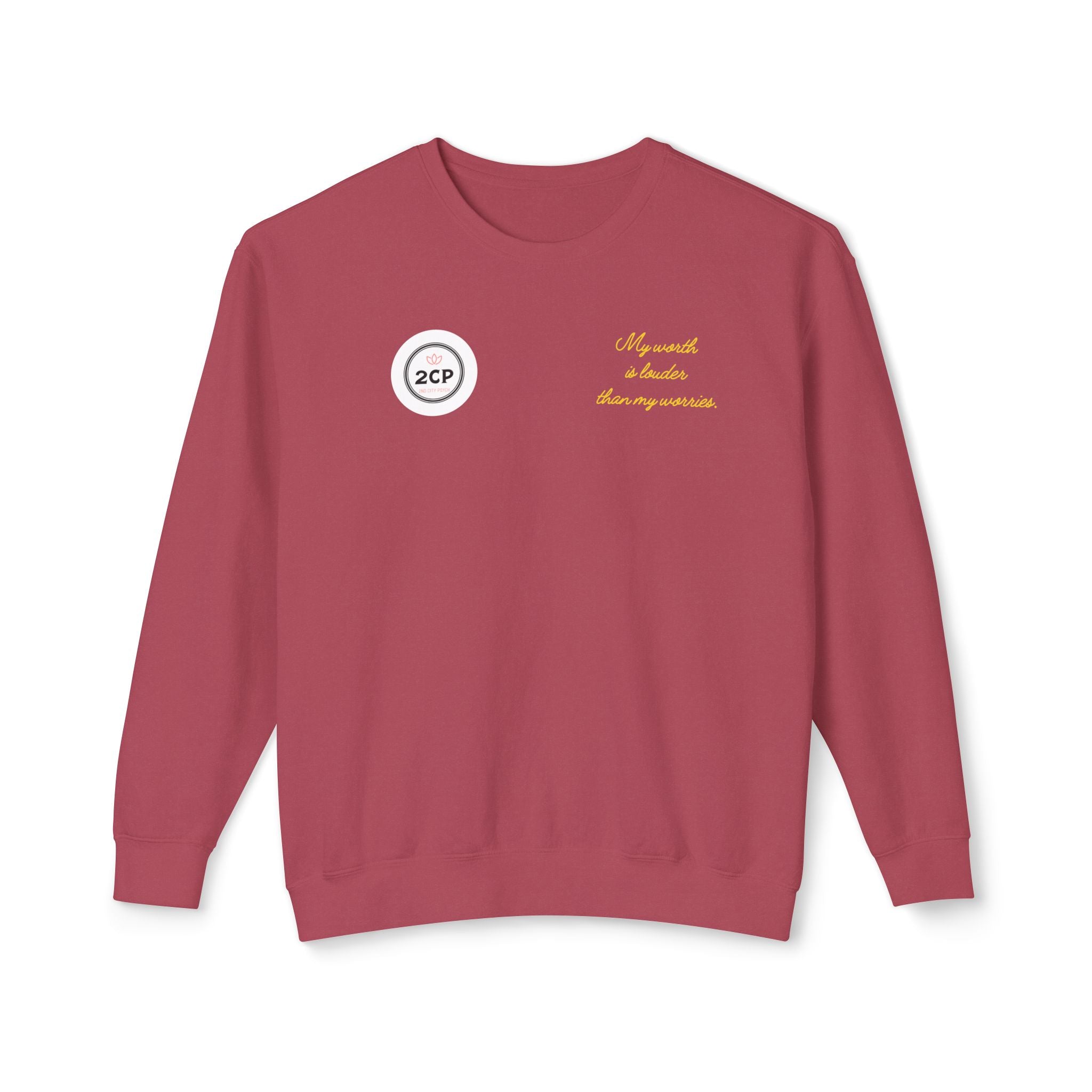 My Worth Is Louder Than My Worries Affirmation Crewneck Sweatshirt