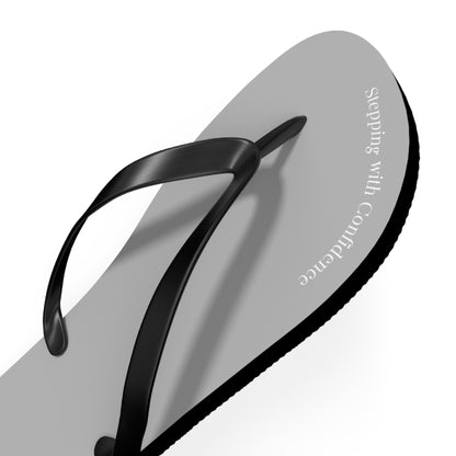 Stepping With Confidence-LIght Grey Flip Flops