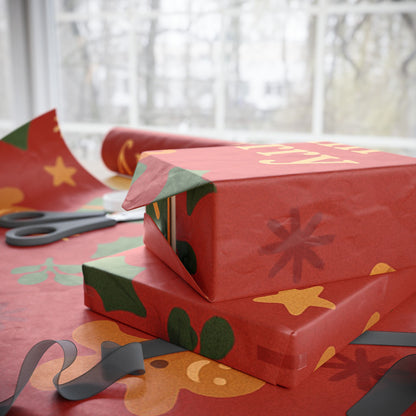 I Am Merry Wrapping Paper — Festive Gingerbread & Tree Holiday Gift Wrap