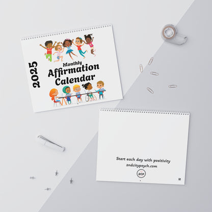 Kids Wall Calendar 2025 with Monthly Affirmations