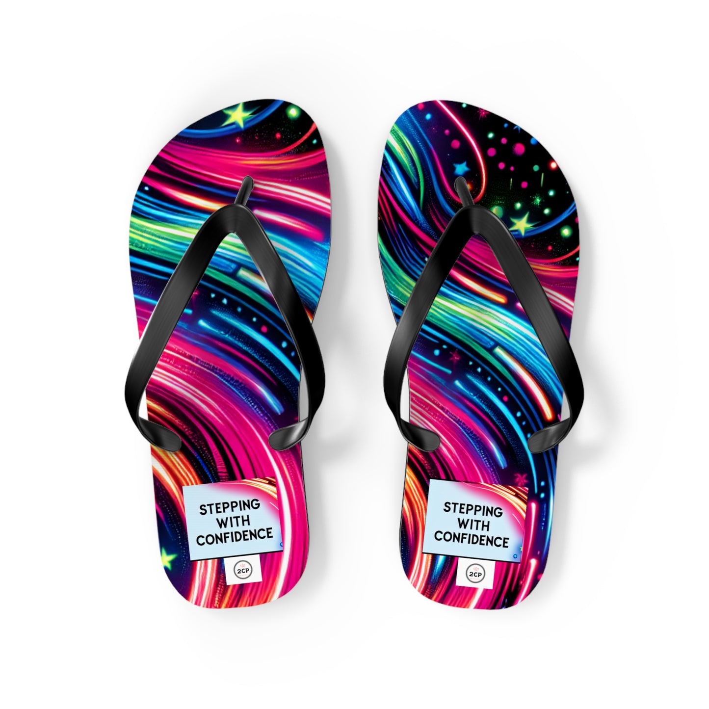 Colorful Flip Flops - 'Stepping with Confidence' Beach Sandals for Summer Fun