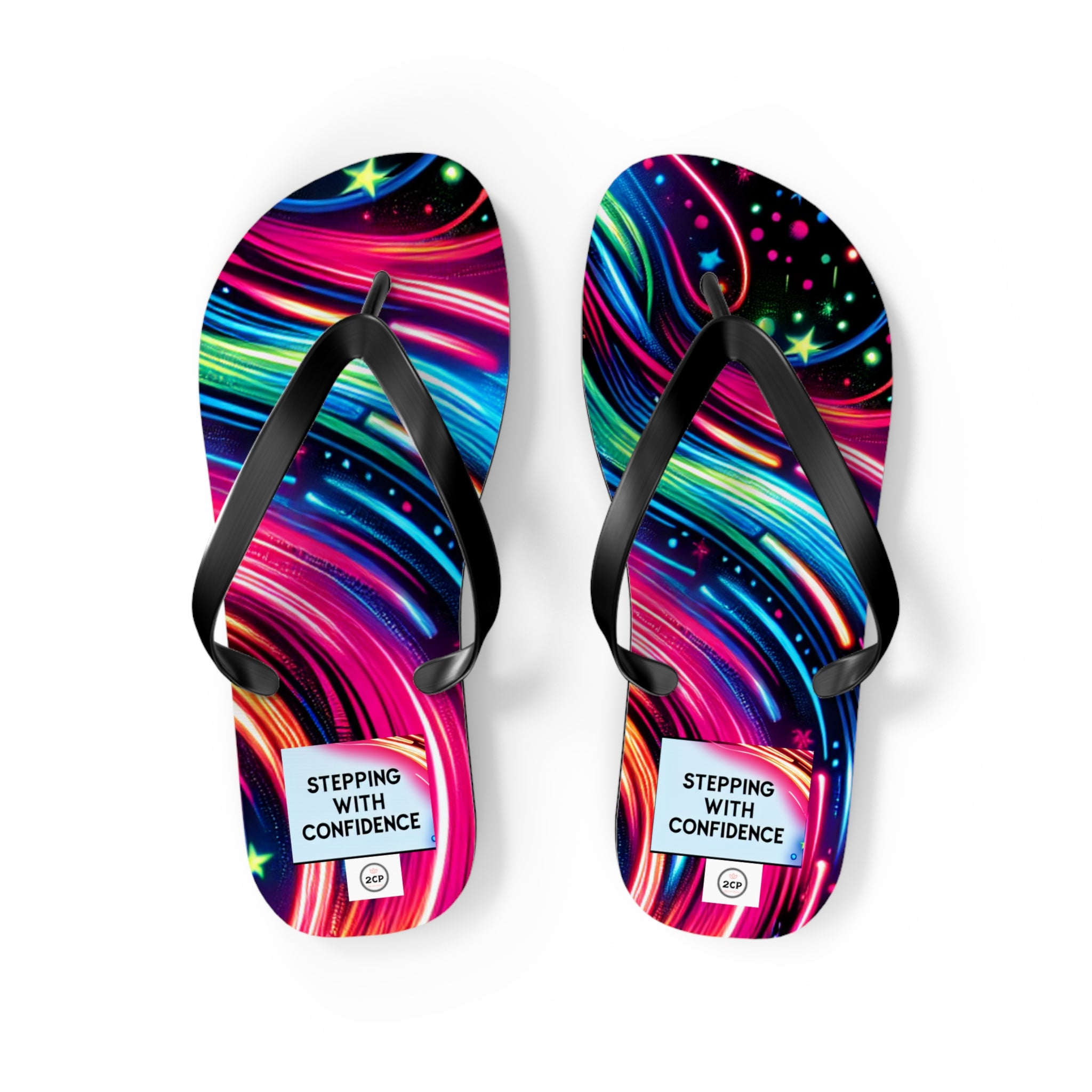 Colorful Flip Flops - 'Stepping with Confidence' Beach Sandals for Summer Fun