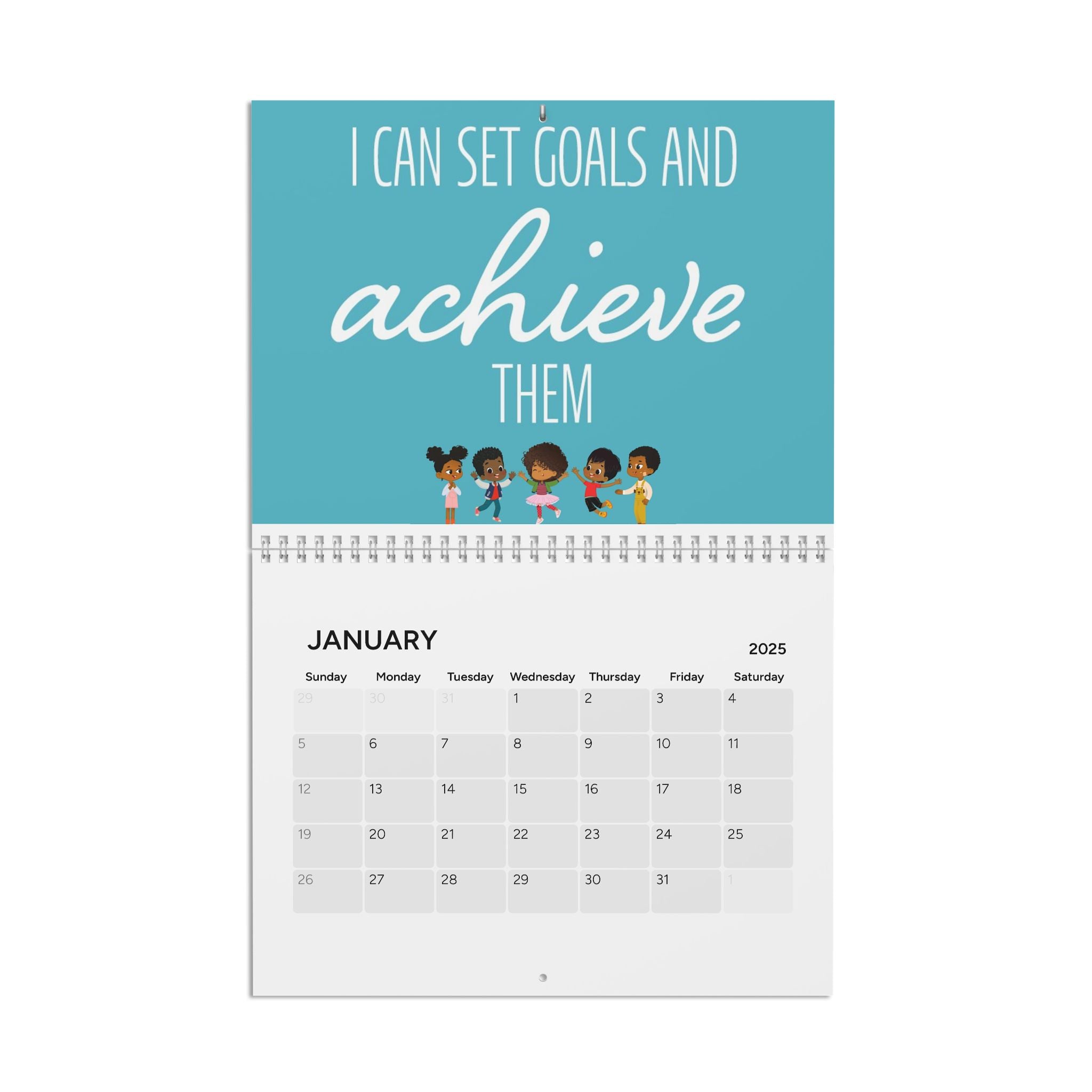 Affirmation Calendar (2025) for Kids (10.8 x 8.4)
