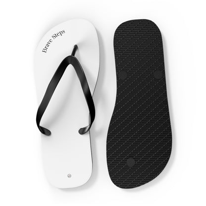 Brave Steps | White Flip Flops