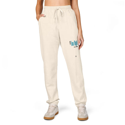 "Vibes Too High To Hide" Garment-Dyed Fleece Sweatpants | Cozy Sweatpants for Relaxation, Jogging, Casual Wear, Gift for Her, Comfortable Lounge Pants