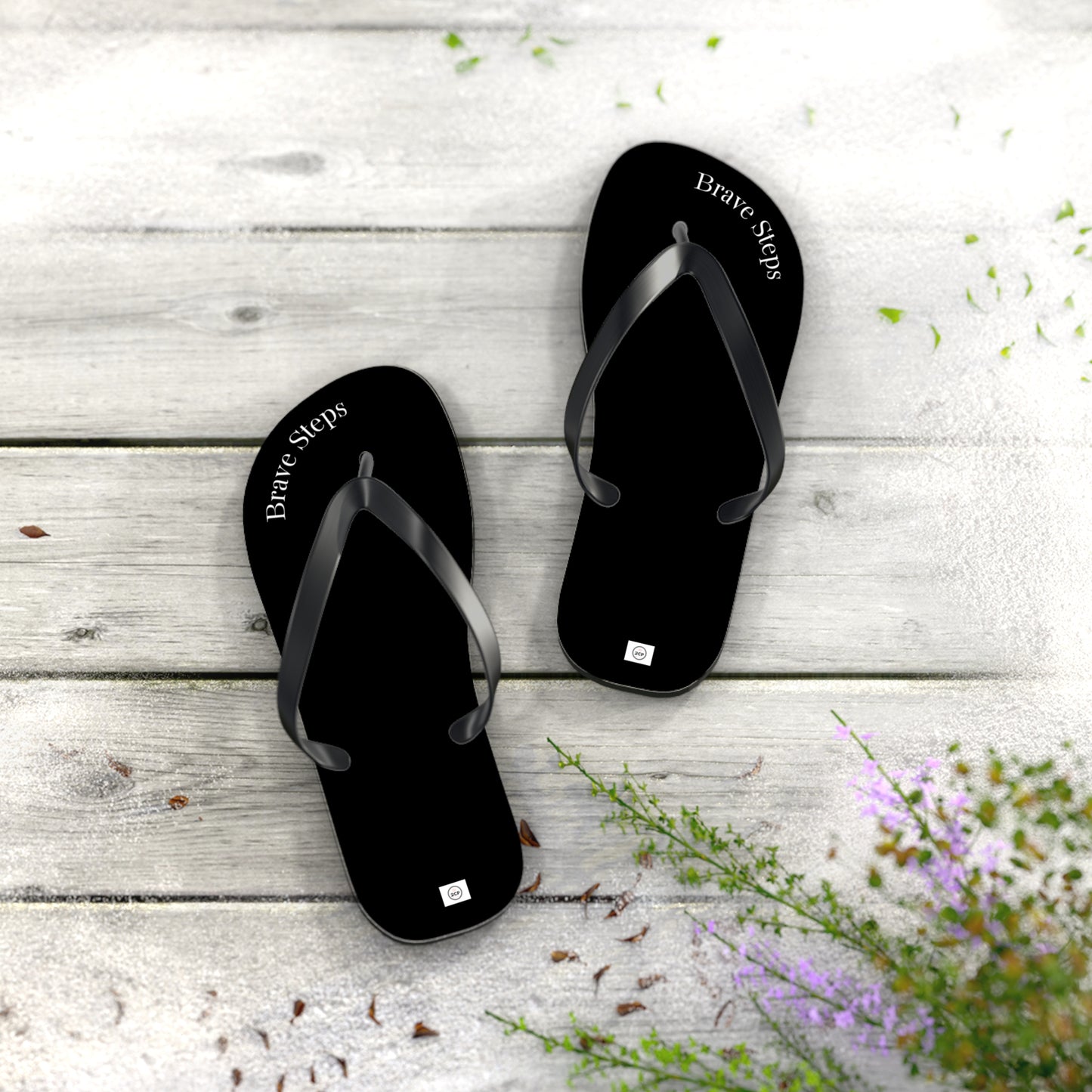 Brave Steps | Black Flip Flops