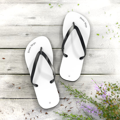 Brave Steps | White Flip Flops