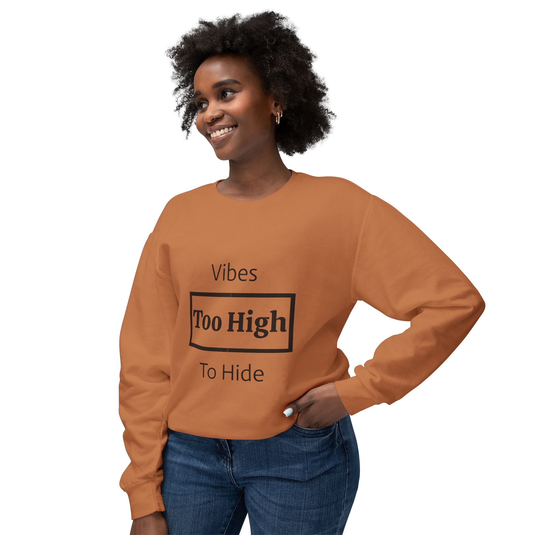 Vibes Too High Unisex Lightweight Crewneck Sweatshirt