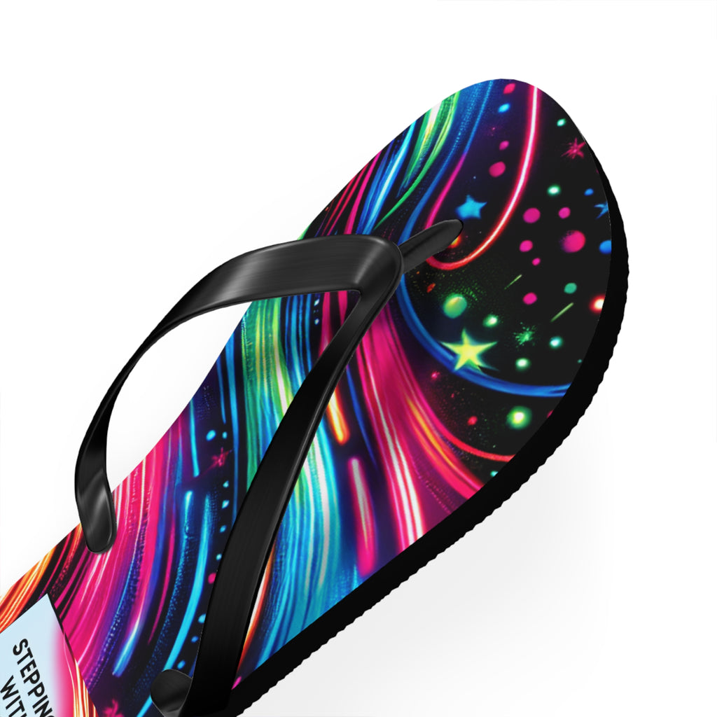 Colorful Flip Flops - 'Stepping with Confidence' Beach Sandals for Summer Fun