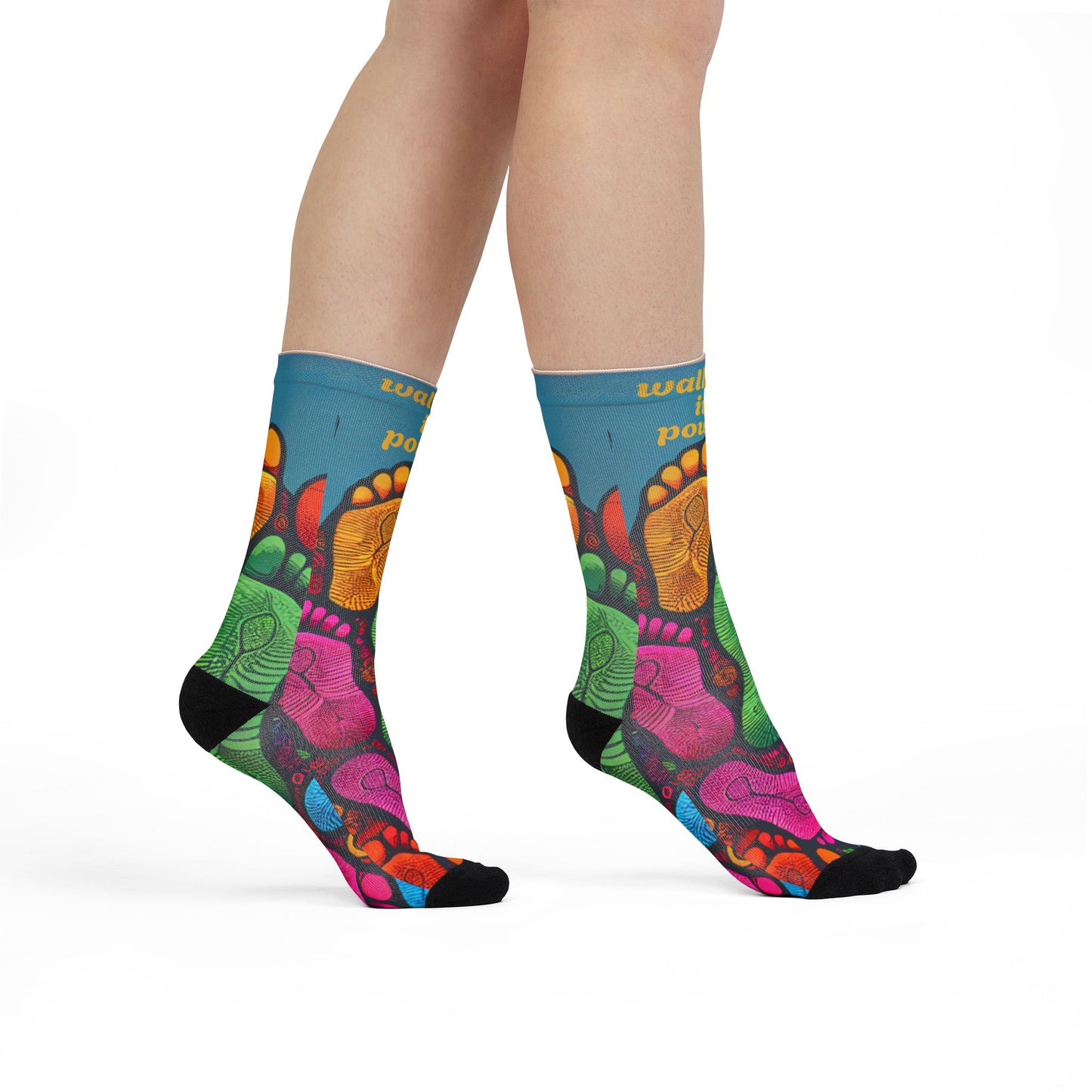 Colorful Inspirational Crew Socks - Walking in Power, Fun Gift for Motivational Lovers, Cozy Footwear, Vibrant Apparel, Perfect for [...]