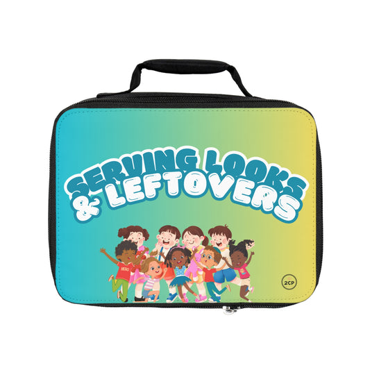 "Serving looks & leftovers" Playful Kids' Lunch Bag - Serving Looks & Leftovers, School Snack Bag, Fun Lunch Tote, Reusable Insulated Cooler, Perfect for Back to School