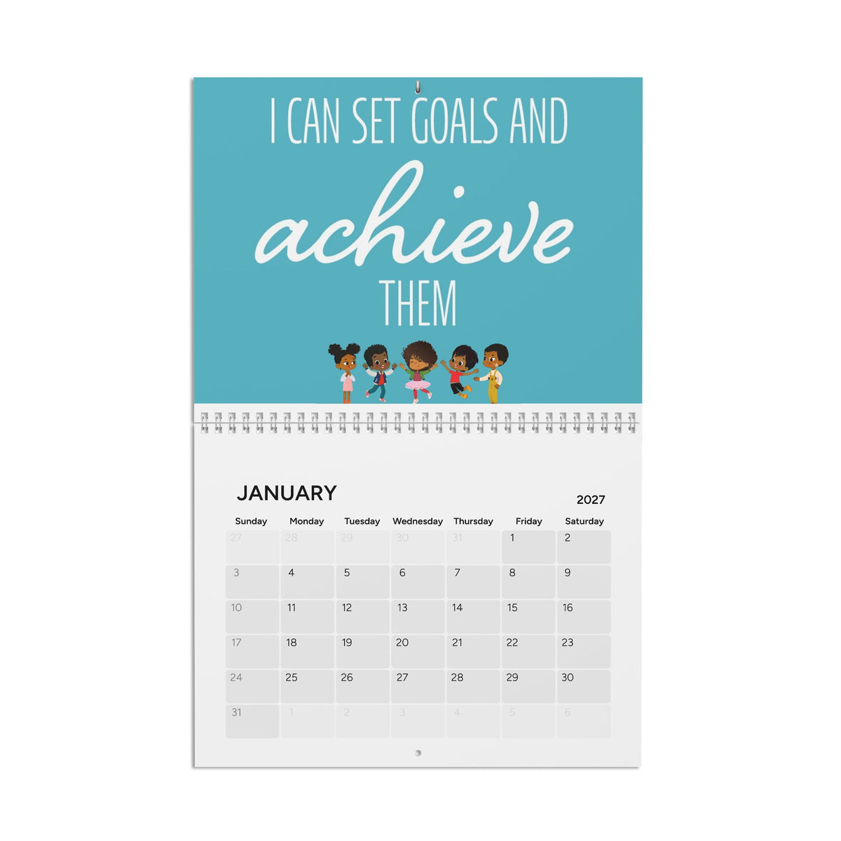 2027 kids affirmation wall calendar – additional view