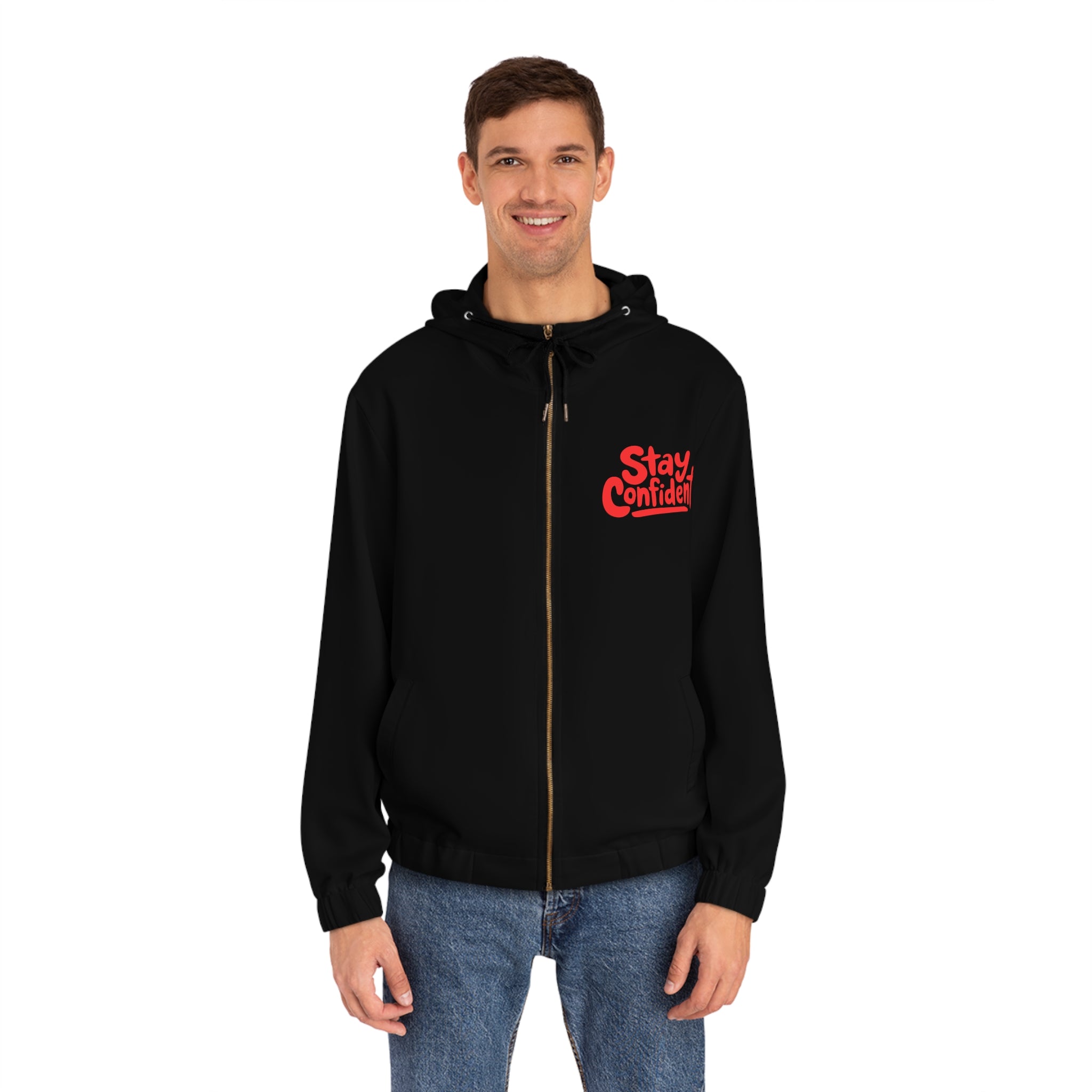 Stay Confident Men’s Full-Zip Hoodie