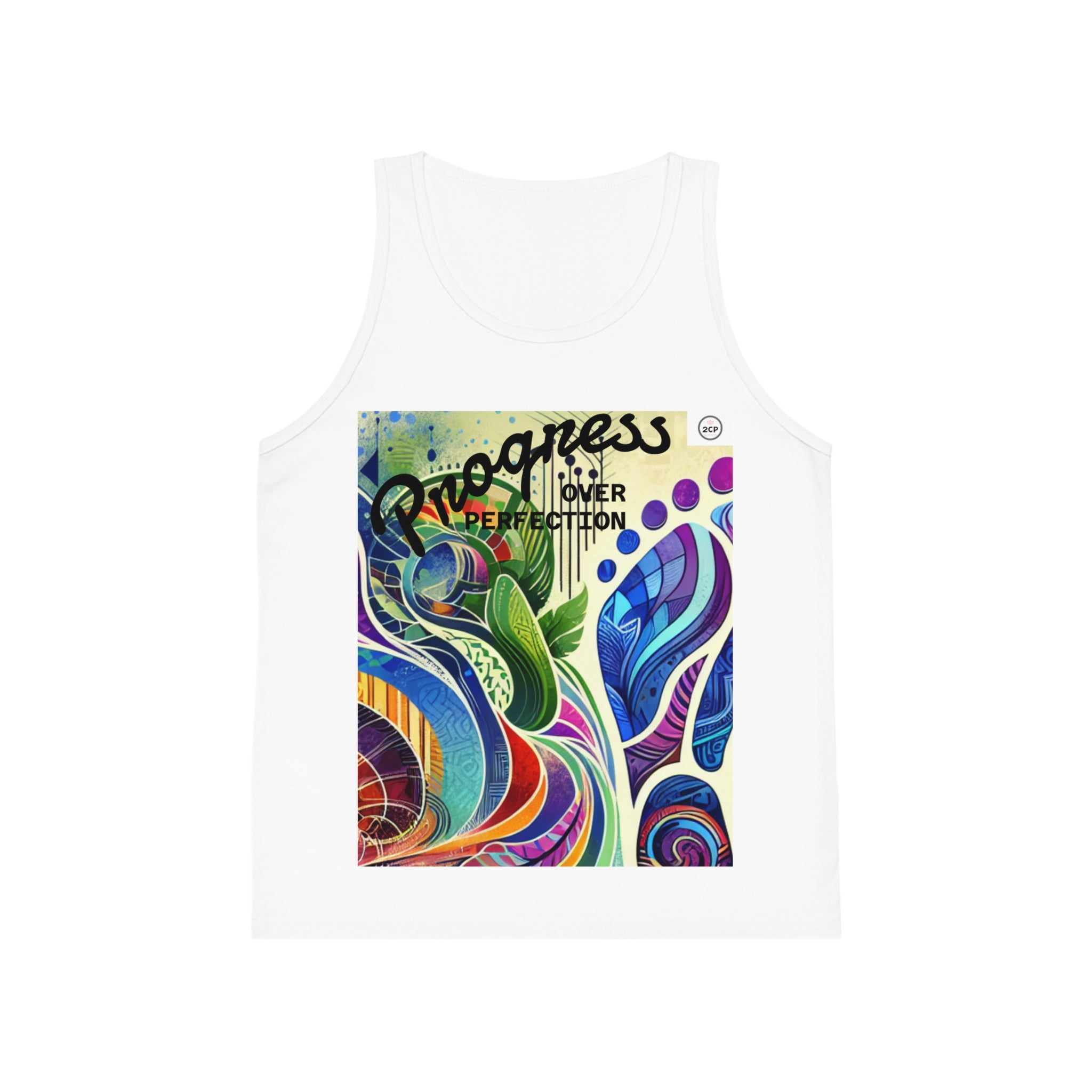 Colorful Kids Jersey Tank Top - "Progress Over Perfection"