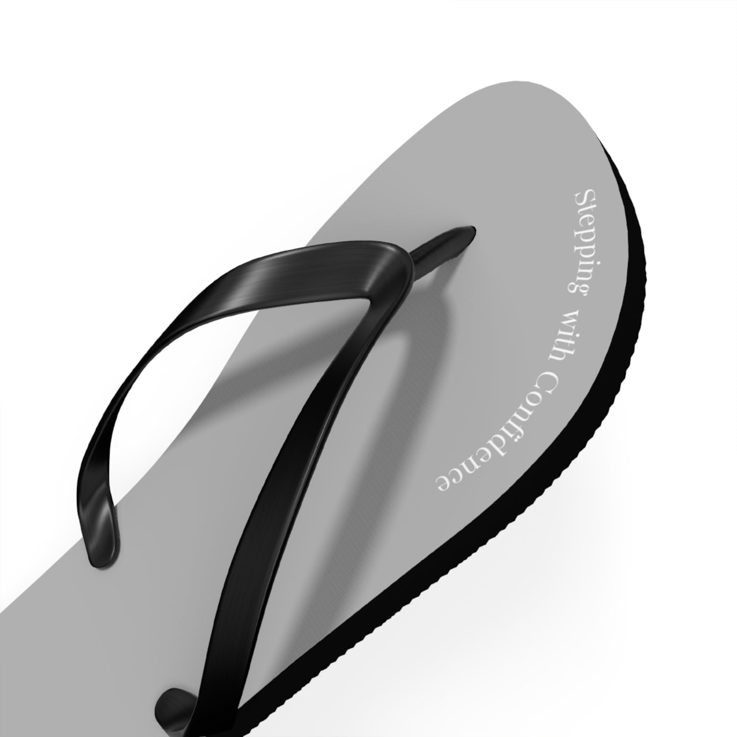 Stepping With Confidence-LIght Grey Flip Flops