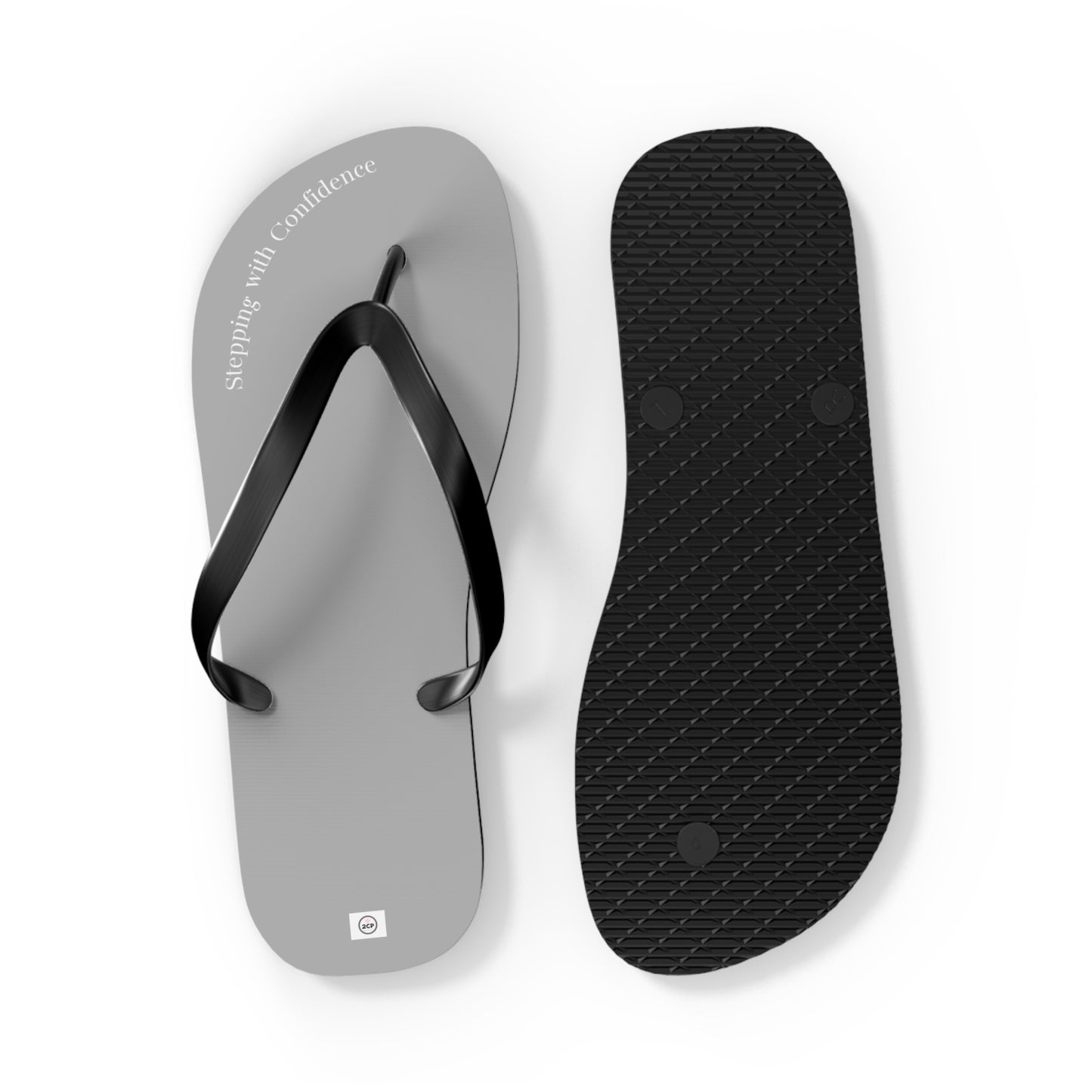 Stepping With Confidence-LIght Grey Flip Flops