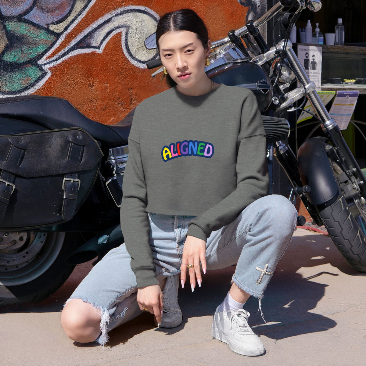 Aligned Cropped Sweatshirt
