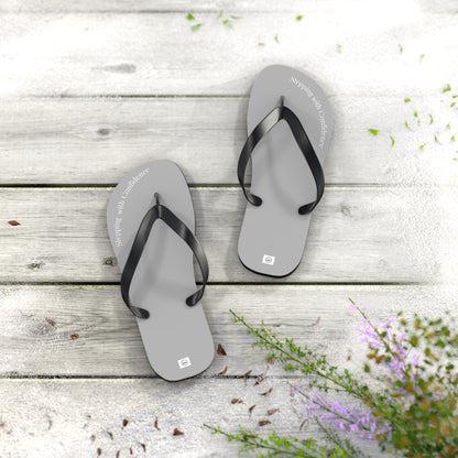 Stepping With Confidence-LIght Grey Flip Flops