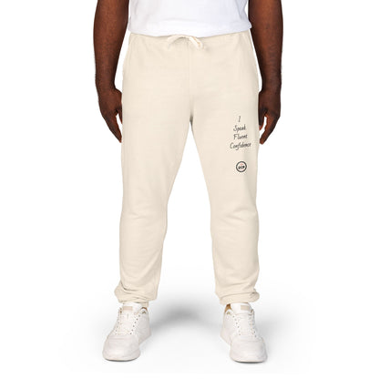 "I Speak Fluent Confidence" Cozy Unisex Sweatpants for Relaxing, Perfect for Chilling, Gift for Friends, Lounge Wear, Everyday Comfort