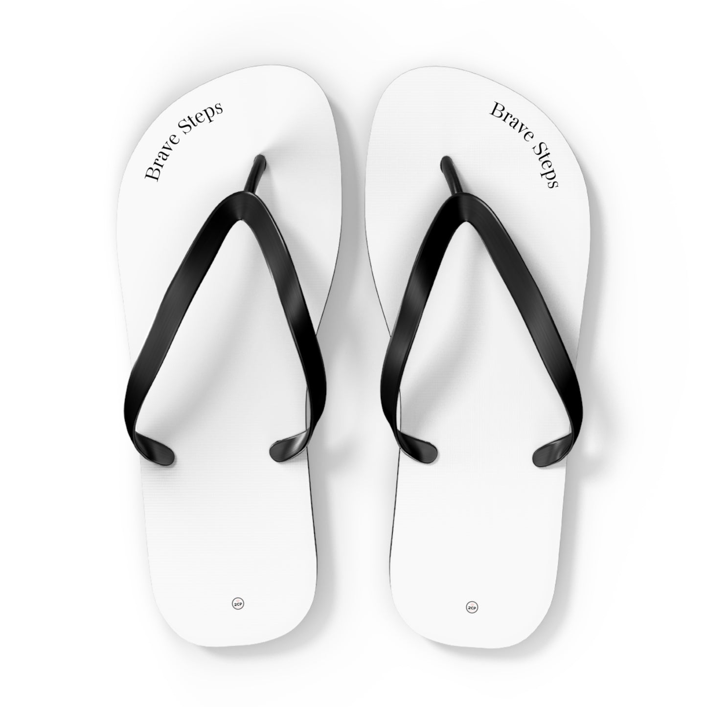 Brave Steps | White Flip Flops