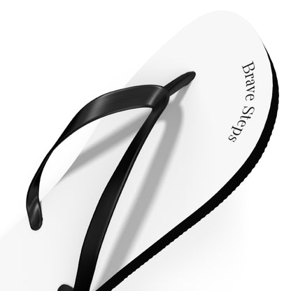Brave Steps | White Flip Flops