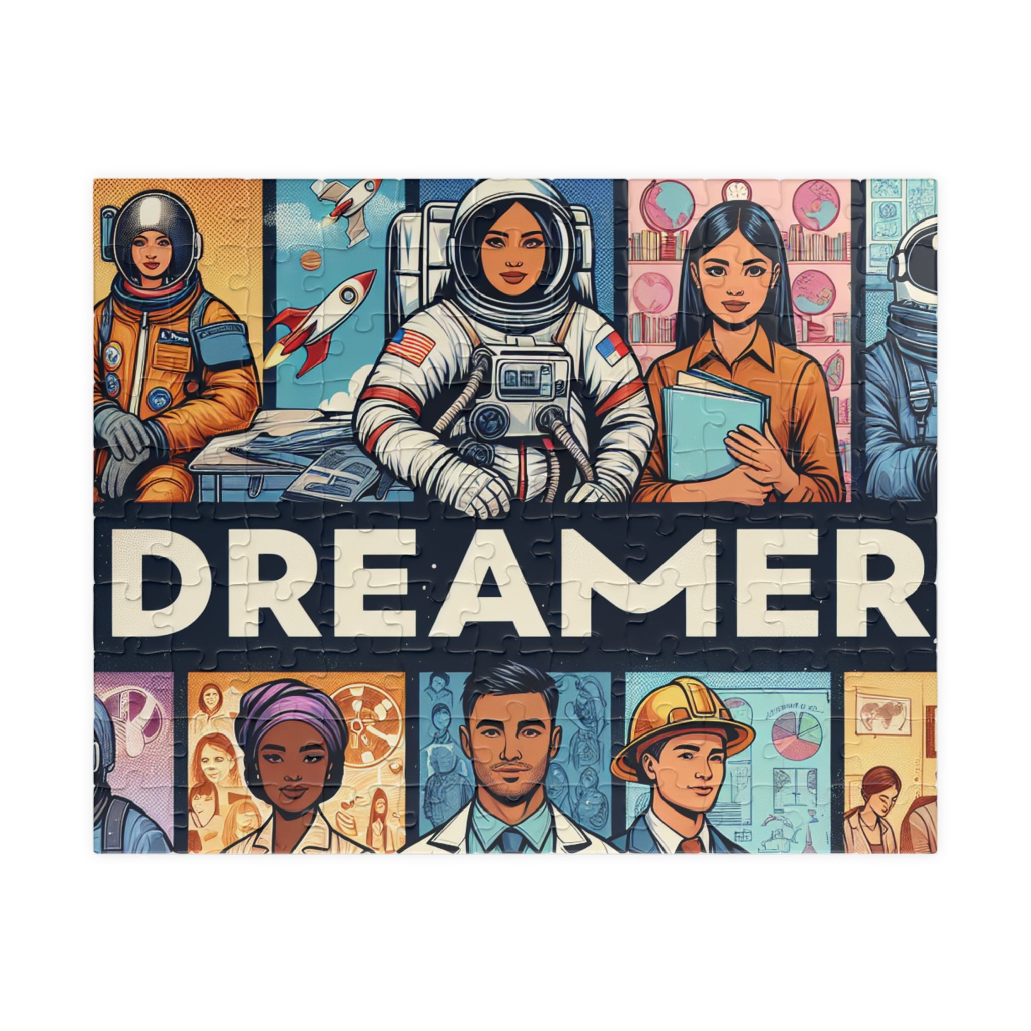 Dreamer Careers Collage Puzzle — Inspirational Jigsaw (110–1014 pcs)