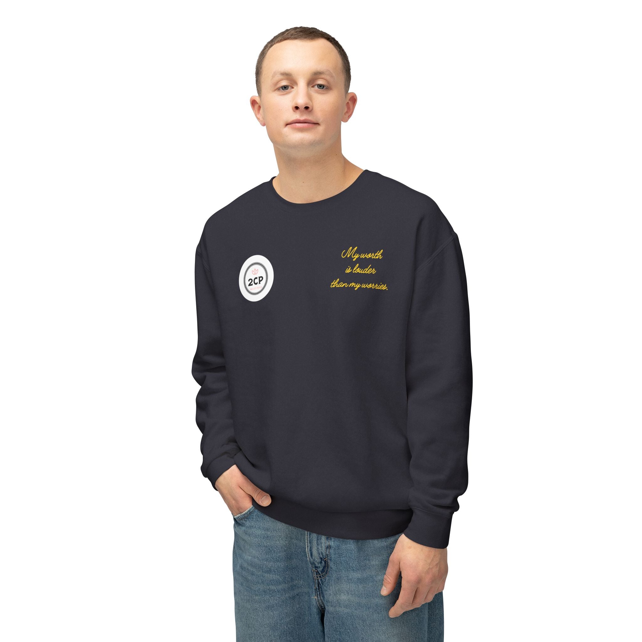 My Worth Is Louder Than My Worries Affirmation Crewneck Sweatshirt