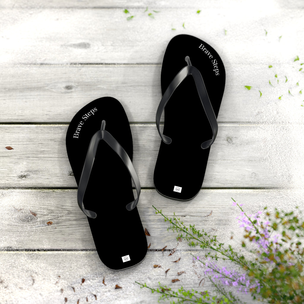 Brave Steps | Black Flip Flops