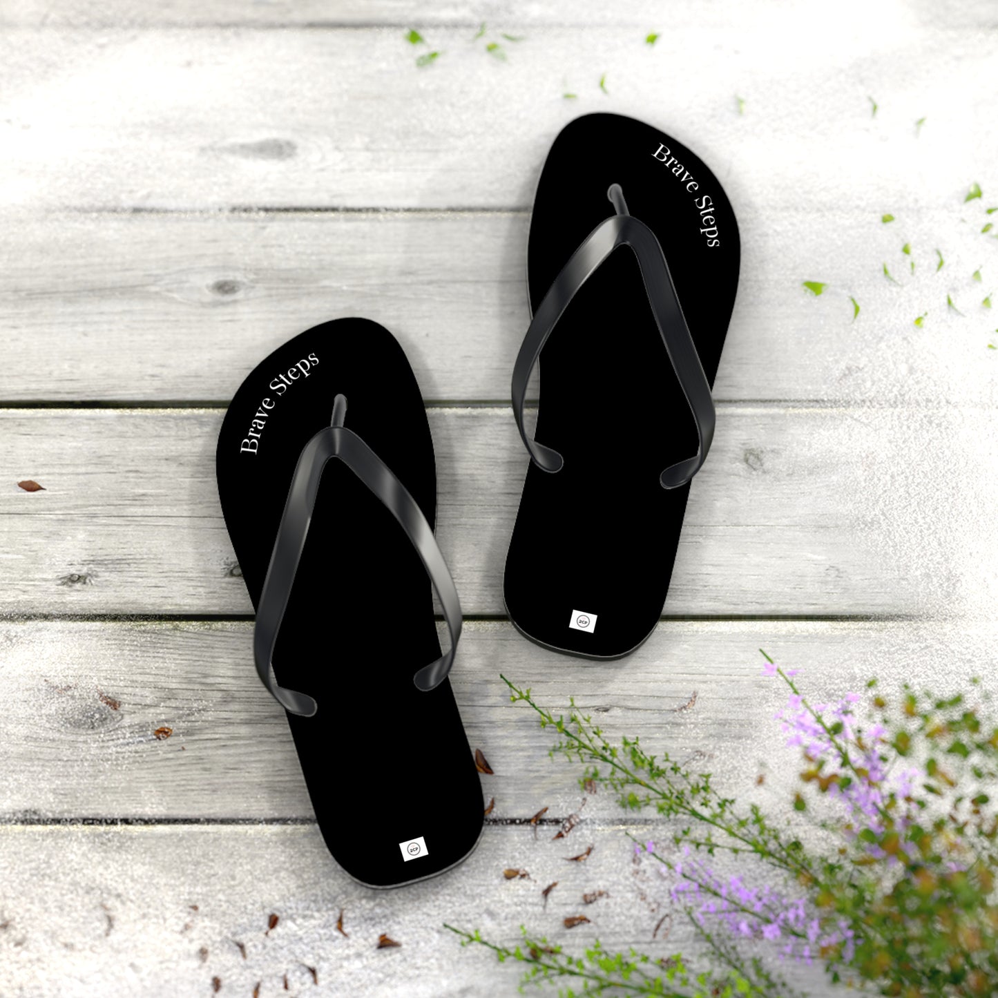 Brave Steps | Black Flip Flops