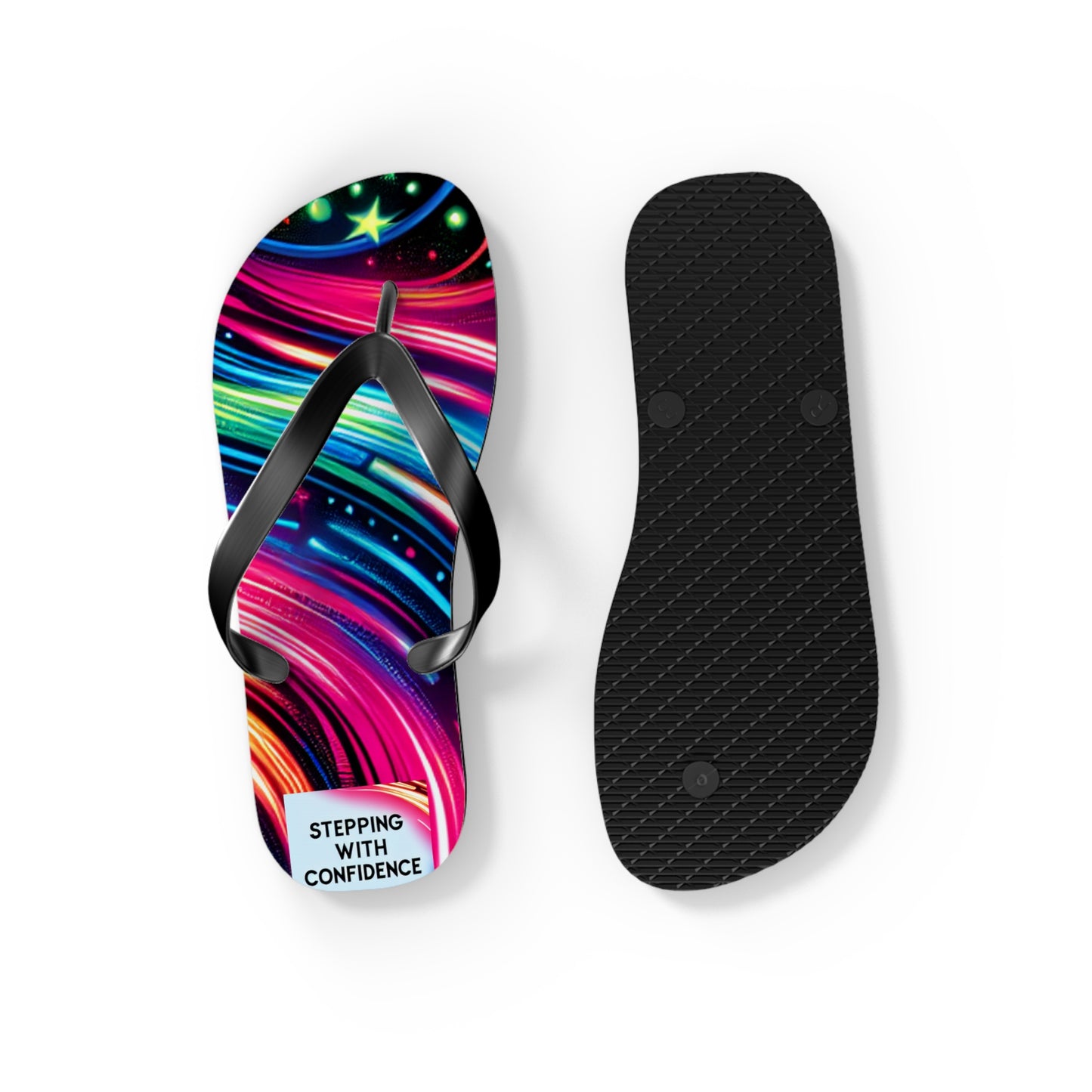 Colorful Flip Flops - 'Stepping with Confidence' Beach Sandals for Summer Fun